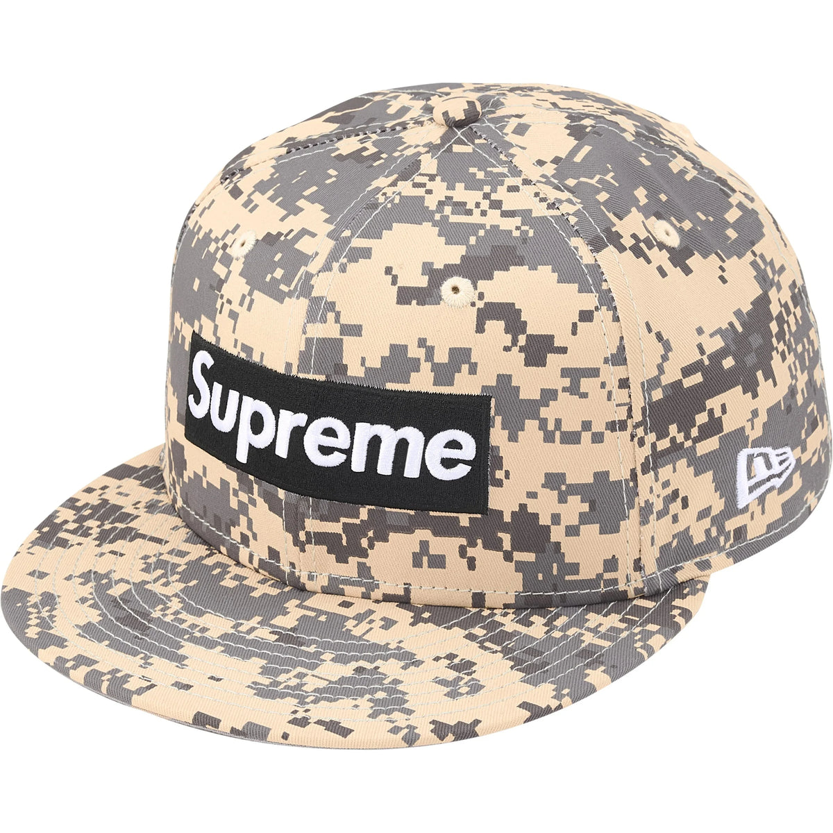 Boné Supreme x New Era x MLB Teams Box Logo FW25 "Digi Camo - Pittsburgh Pirates" Bege