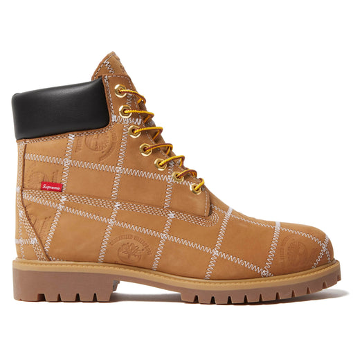 Bota Supreme x Timberland Patchwork 6" Premium Waterproof Boot FW25 "Wheat" Marrom