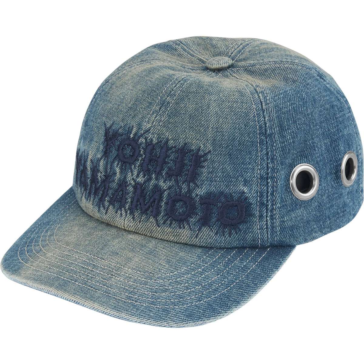 Boné Supreme x Y’s Grommet 6-Panel FW25 "Washed Blue" Azul