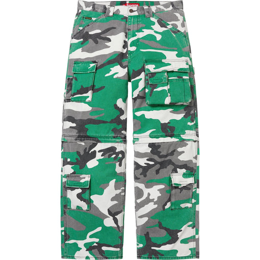 Calça Supreme Zip-Off Utility FW25 "Green Camo" Verde