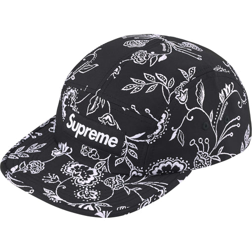 Boné Supreme "Floral Jacquard" Preto
