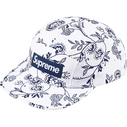 Boné Supreme "Floral Jacquard" Branco