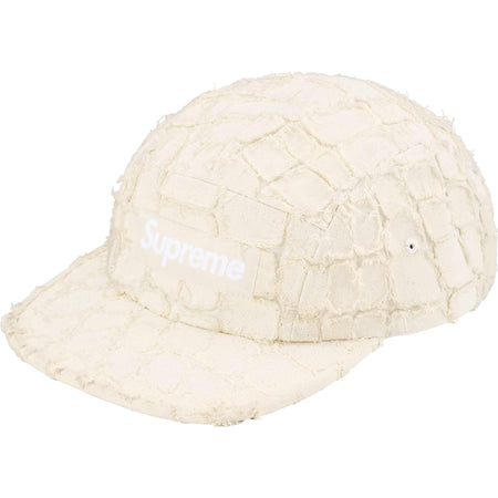 Boné Supreme Frayed Croc Denim "Natural" Branco