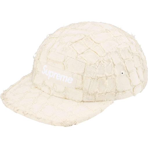 Boné Supreme Frayed Croc Denim "Natural" Branco