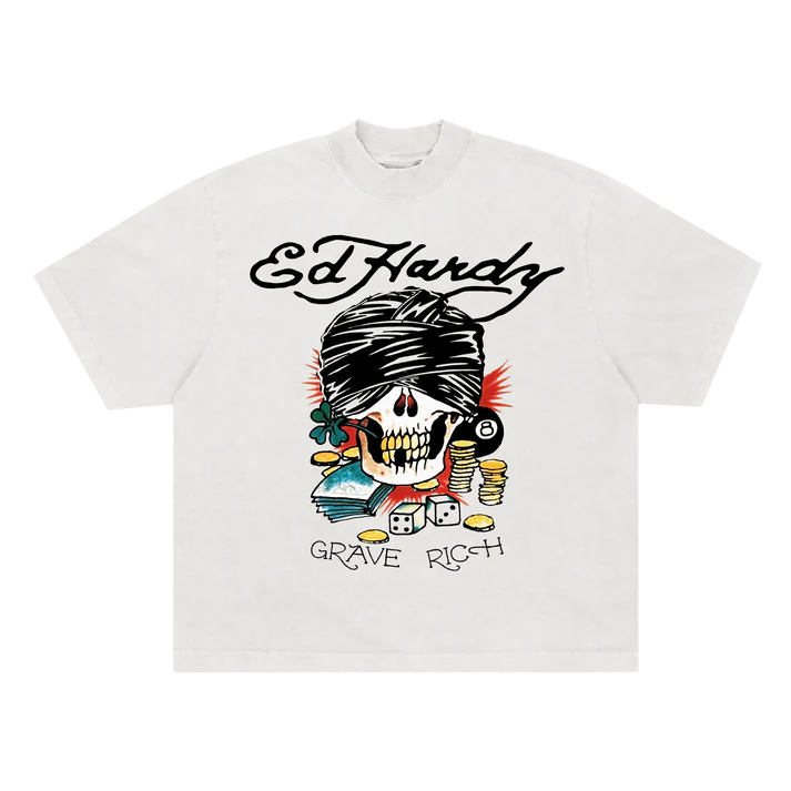 Camiseta Ed Hardy Grave Richj "White" Branco