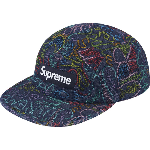 Boné Supreme Handwriting Denim "Navy" Azul