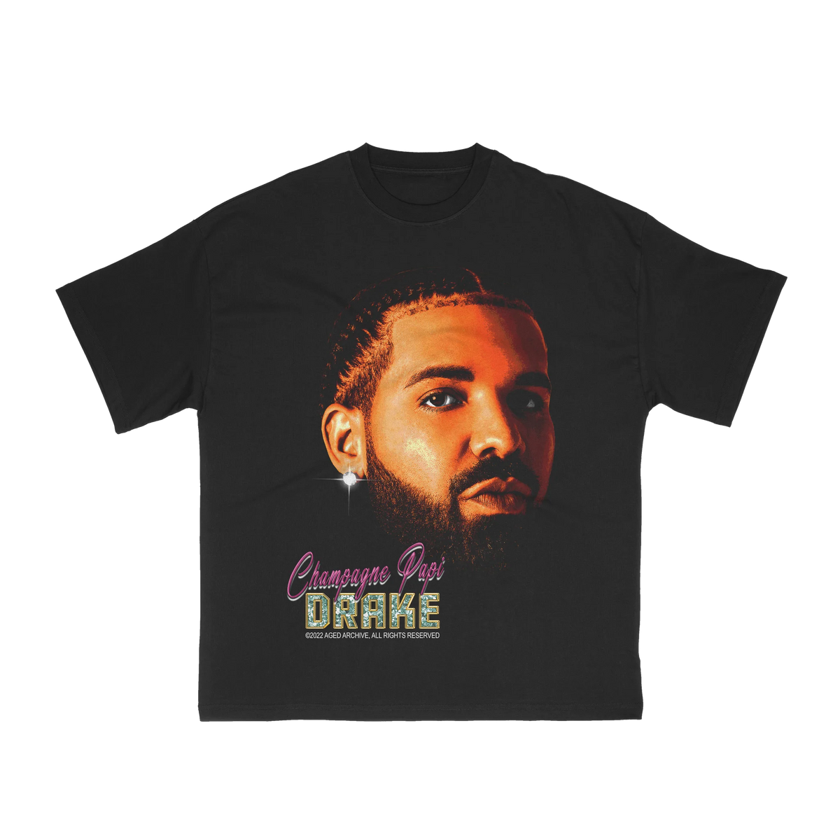 Camiseta Aged Archive "Drake" Preto