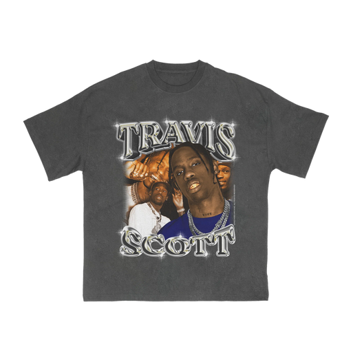 Camiseta Aged Archive "Travis Scott" Cinza
