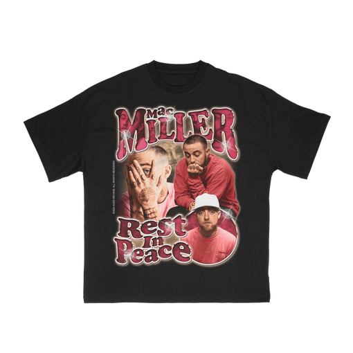Camiseta Aged Archive "Mac Miller" Preto