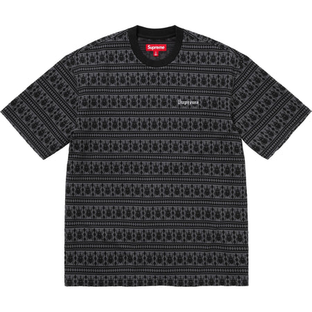 Camiseta Supreme "Jacquard Scarab S/S Top" Preto