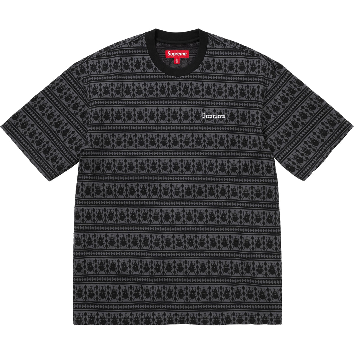 Camiseta Supreme "Jacquard Scarab S/S Top" Preto
