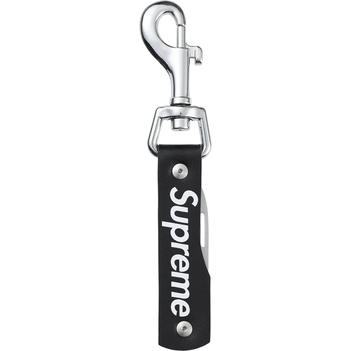 Chaveiro Supreme Leather Clip Knife "Black" Preto