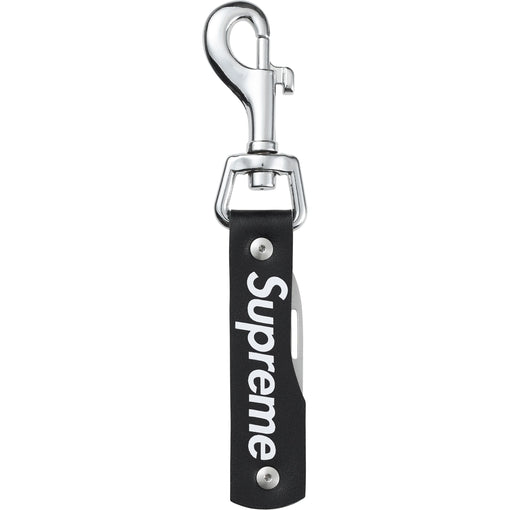 Chaveiro Supreme Leather Clip Knife "Black" Preto