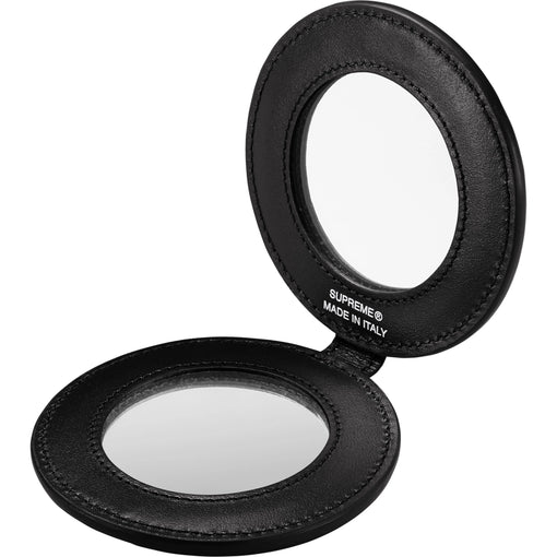 Espelho de Bolso Supreme Leather Pocket Mirror "Snow Camo" Cinza/Preto