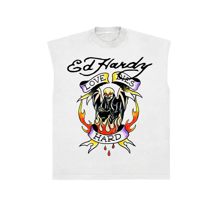 Regata Ed Hardy Love Dies Hard "White" Branco