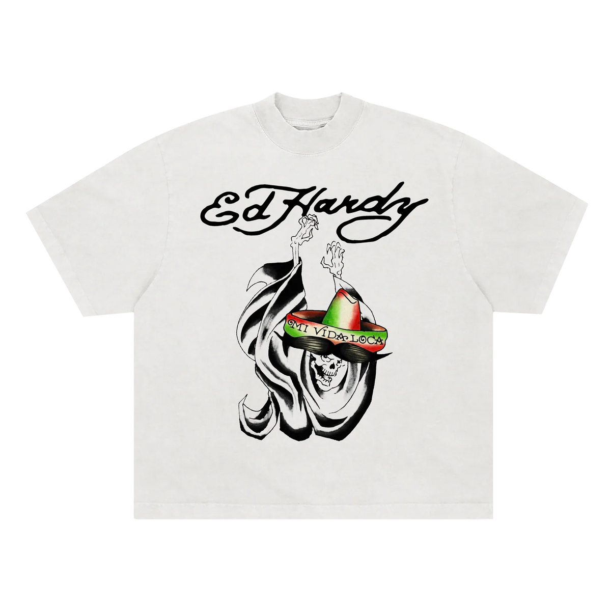 Camiseta Ed Hardy Mi Vida Loca "White" Branco