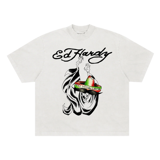 Camiseta Ed Hardy Mi Vida Loca "White" Branco