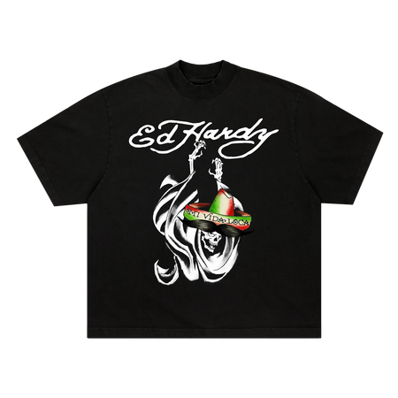 Camiseta Ed Hardy Mi Vida Loca "Black" Preto
