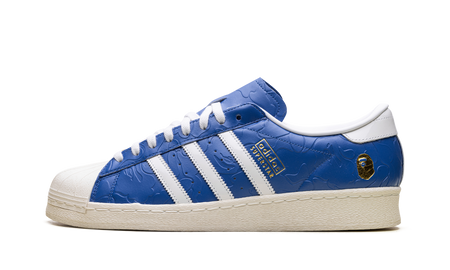 Tênis adidas Superstar Vintage x Bape Blue White Azul