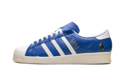Tênis adidas Superstar Vintage x Bape Blue White Azul
