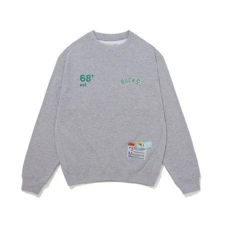 Moletom Crewneck Piet x NBA "Bucks Watercolor" Cinza