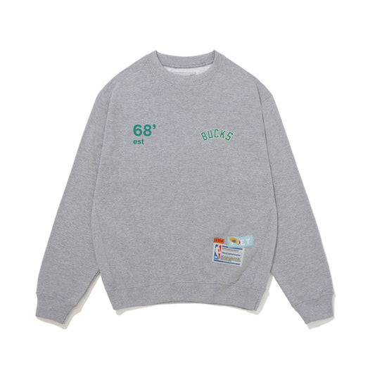 Moletom Crewneck Piet x NBA "Bucks Watercolor" Cinza 940