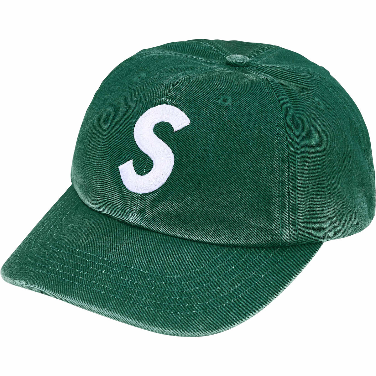 Boné 6-Panel Supreme "Pigment Coated S Logo" Verde
