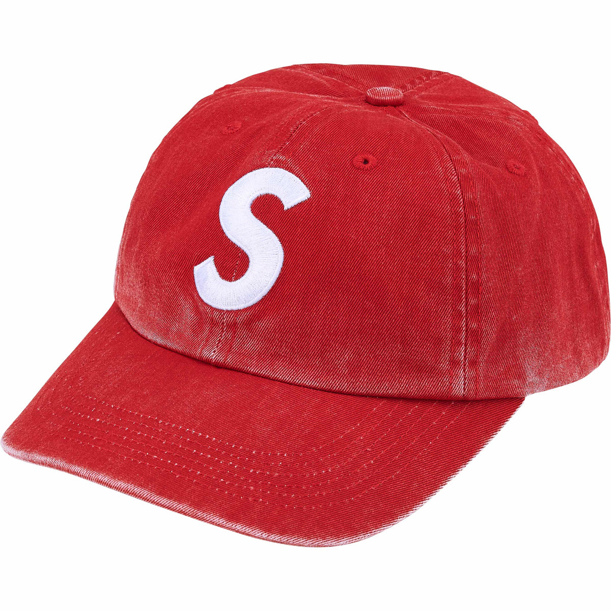 Boné 6-Panel Supreme "Pigment Coated S Logo" Vermelho