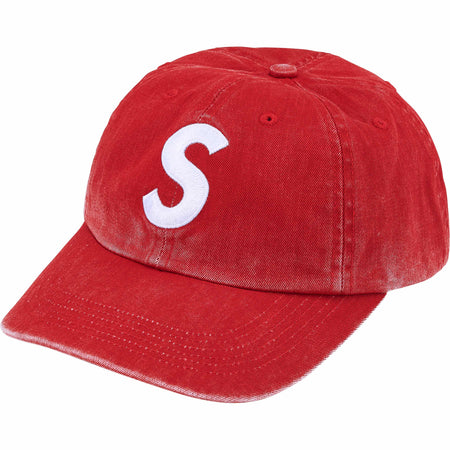 Boné Supreme SS26 "Pigment Coated S Logo 6-Panel" Vermelho