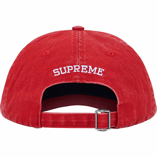 Boné 6-Panel Supreme "Pigment Coated S Logo" Vermelho