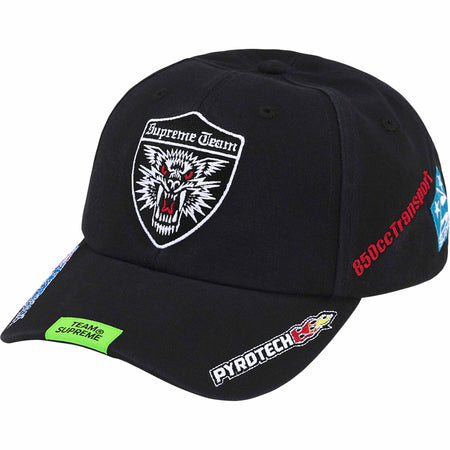 Boné 6-Panel Supreme Racing Team "Black" Preto