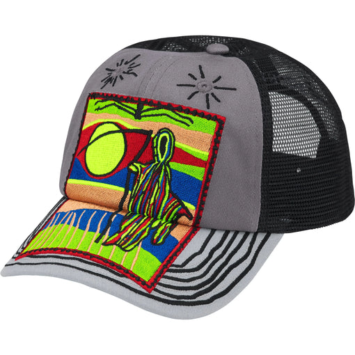 Boné 6-Panel Supreme "Reaper Mesh Back" Cinza