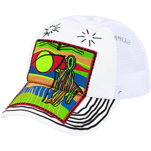 Boné 6-Panel Supreme "Reaper Mesh Back" Branco