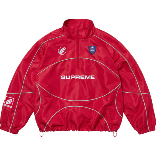 Jaqueta Supreme "Reflective Piping Pullover" Vermelho