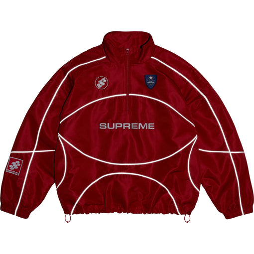 Jaqueta Supreme "Reflective Piping Pullover" Vermelho