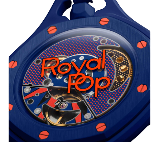 Relógio Swatch x Audemars Piguet "AP Bioceramic Royal Pop Orenji Hachi" Azul/Laranja