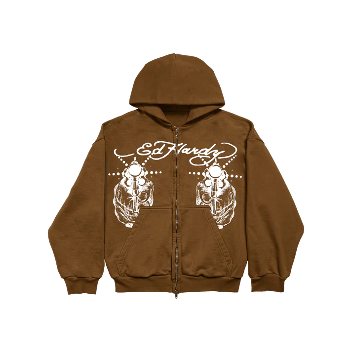 Moletom Ed Hardy Light Shot "Brown" Marrom