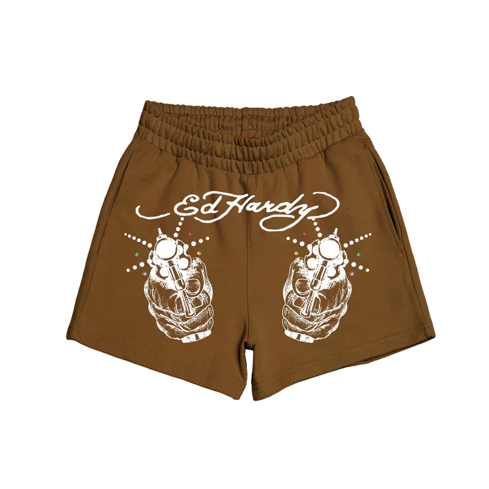 Shorts Ed Hardy Light Shot "Brown" Marrom