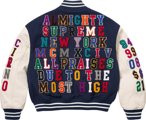 Jaqueta Supreme "Praises Varsity" Azul
