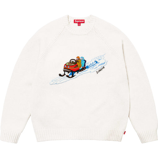 Suéter Supreme "Snow Mobile" Branco