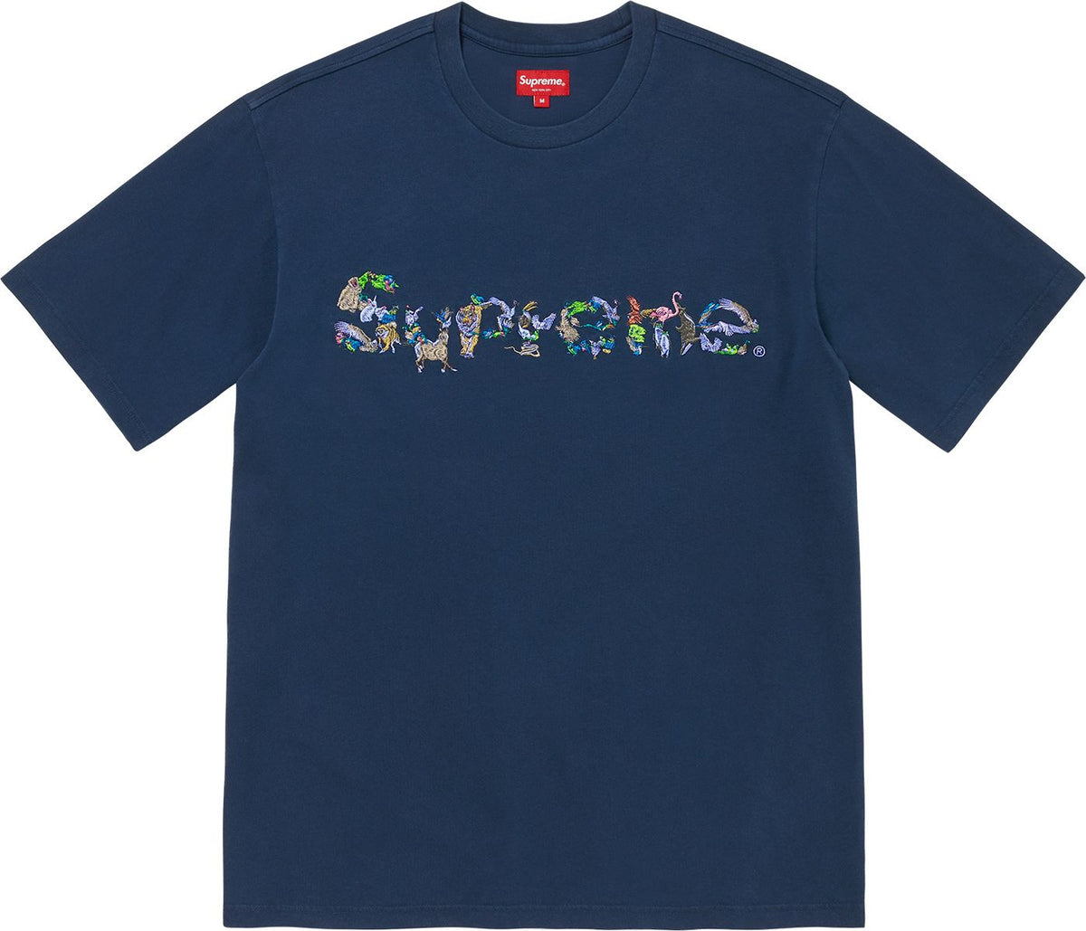 Camiseta Supreme "Animal Kingdom" Azul Marinho