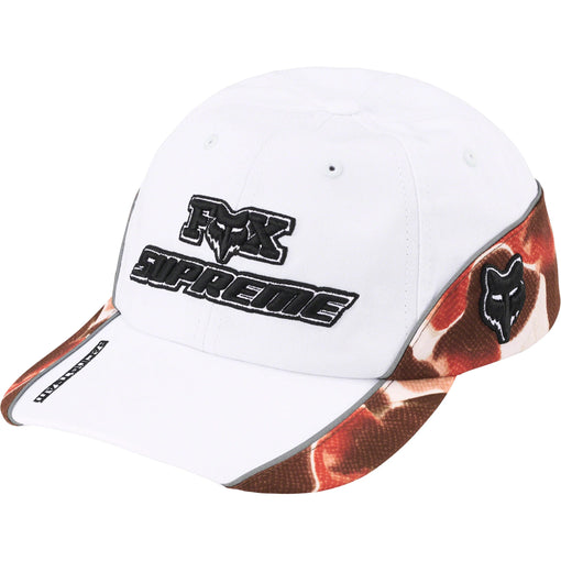 Boné 6 Panel Supreme x Fox Racing "White" Branco