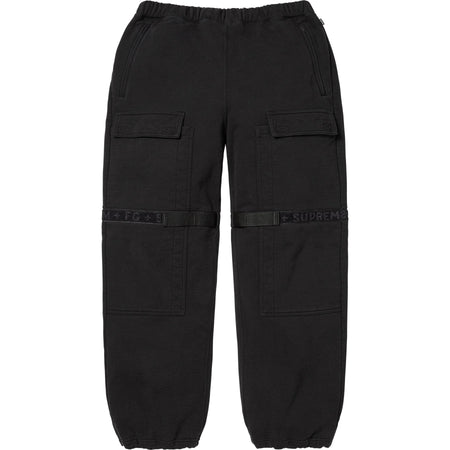 Calça Moletom Supreme x Marithé + François Girbaud "Shuttle Tape Cargo" Preto