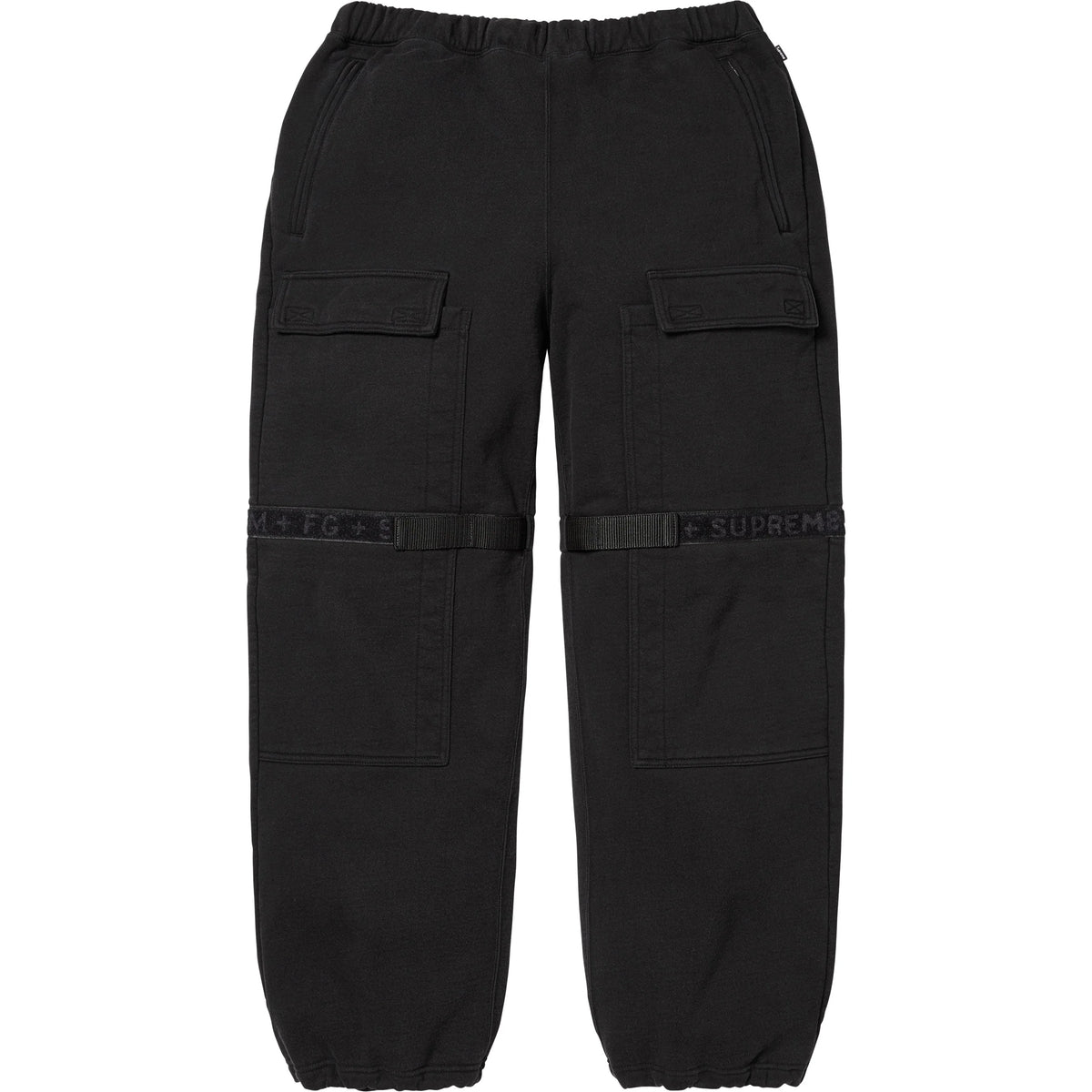 Calça Moletom Supreme x Marithé + François Girbaud "Shuttle Tape Cargo" Preto