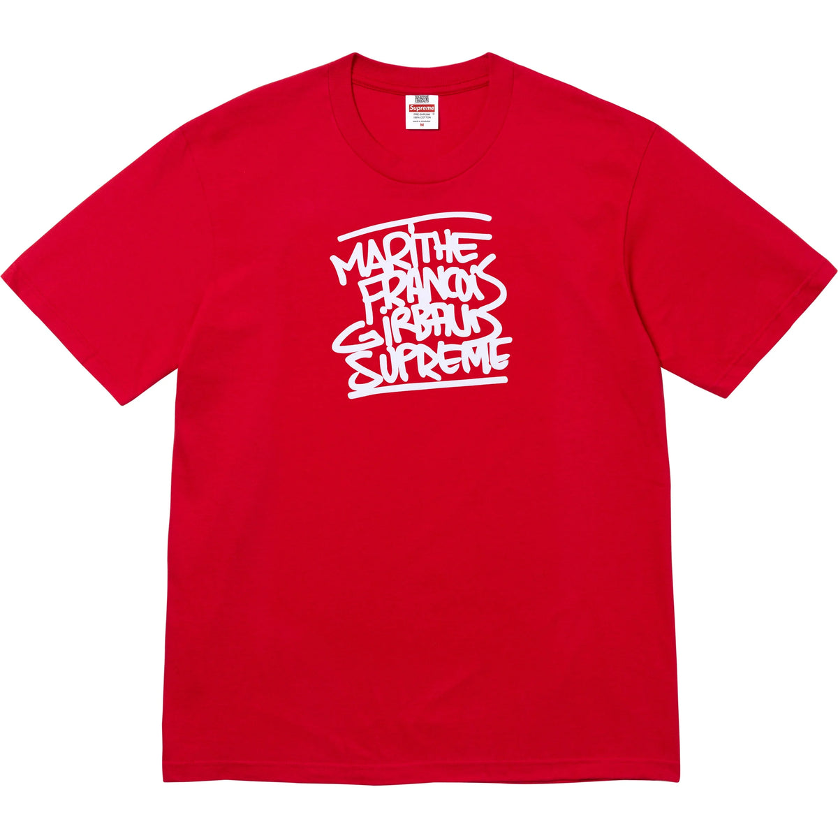 Camiseta Supreme x Marithé + François Girbaud "Logo" Vermelho