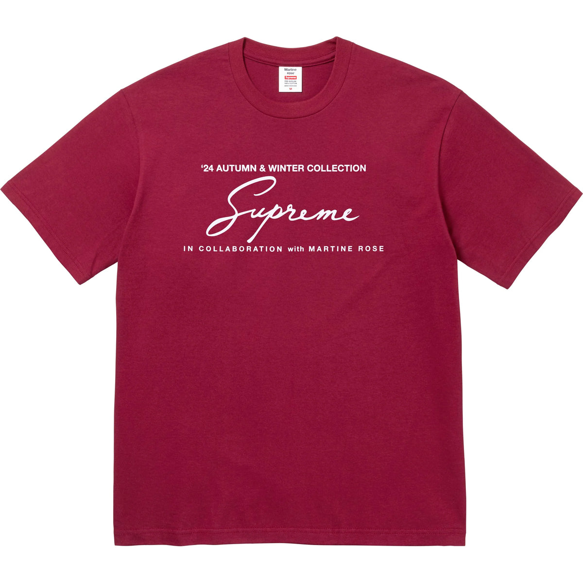 Camiseta Supreme x Martine Rose "Logo" Cardinal