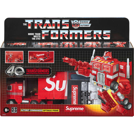 Boneco Supreme x Transformers G1 Optimus Prime Figure "Red" Vermelho