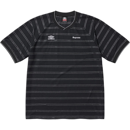 Camisa Jersey Supreme x Umbro "Stripe Soccer" Preto