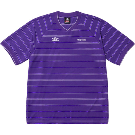 Camisa Jersey Supreme x Umbro "Stripe Soccer" Roxo