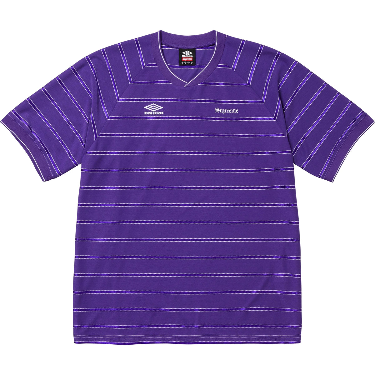Camisa Jersey Supreme x Umbro "Stripe Soccer" Roxo